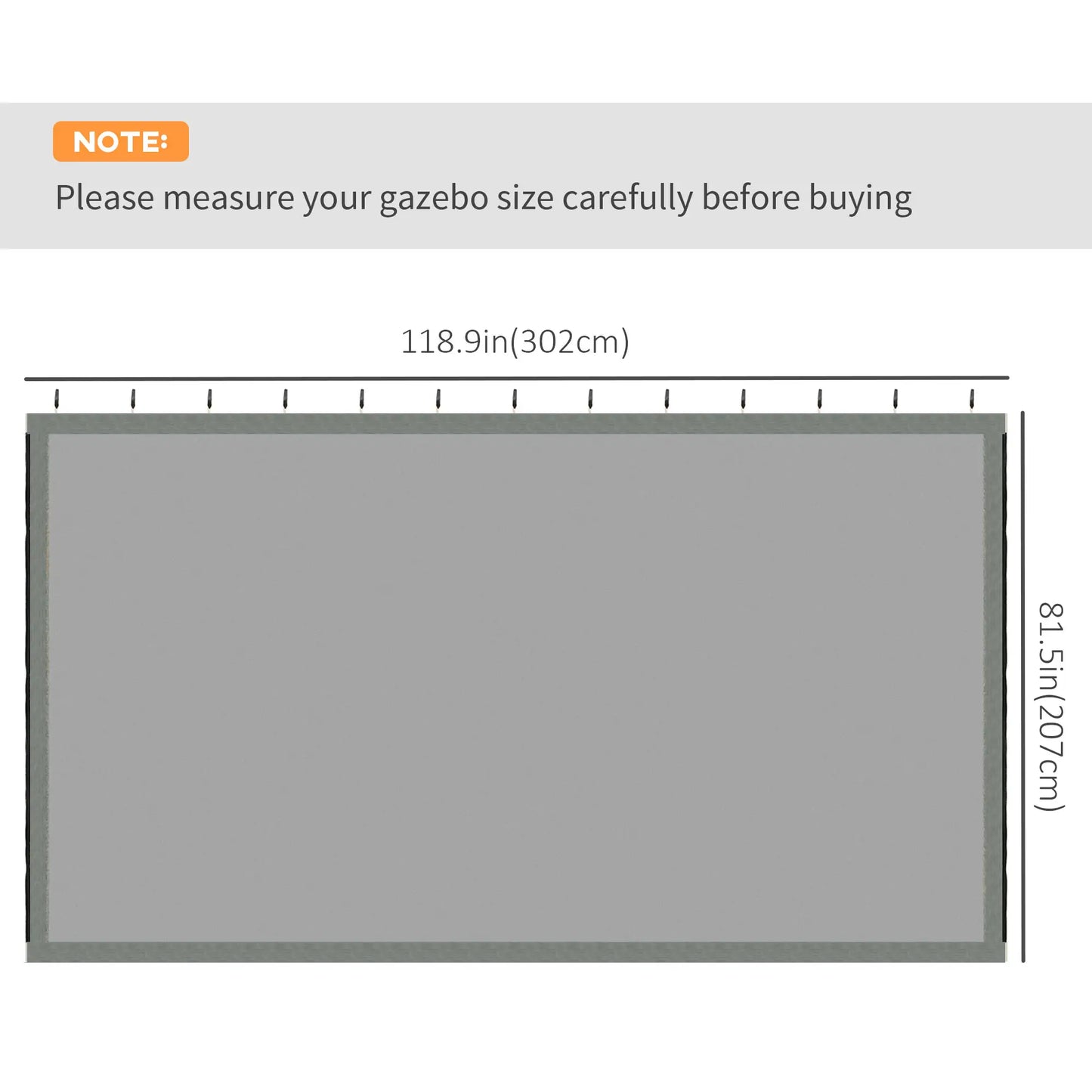 Replacement Mosquito Netting, 10' x 10', Black, Dark Grey Gazebo Sidewalls at Gallery Canada