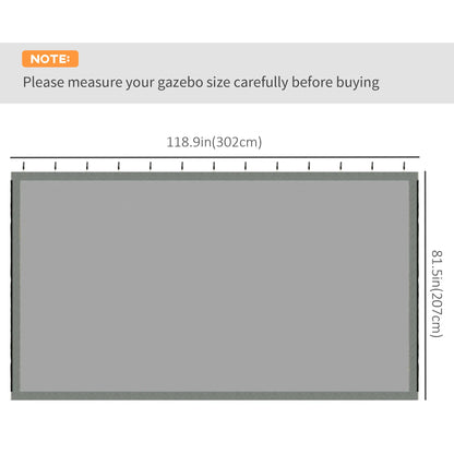 Replacement Mosquito Netting, 10' x 10', Black, Dark Grey Gazebo Sidewalls at Gallery Canada