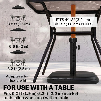 24 lb Concrete Patio Umbrella Base, Outdoor Market Table Stand, Black Umbrella Bases at Gallery Canada