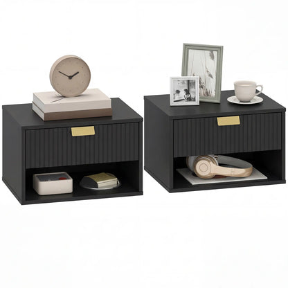 Wall Mounted Bedside Tables, Floating Nightstands, Black Bedside Tables at Gallery Canada