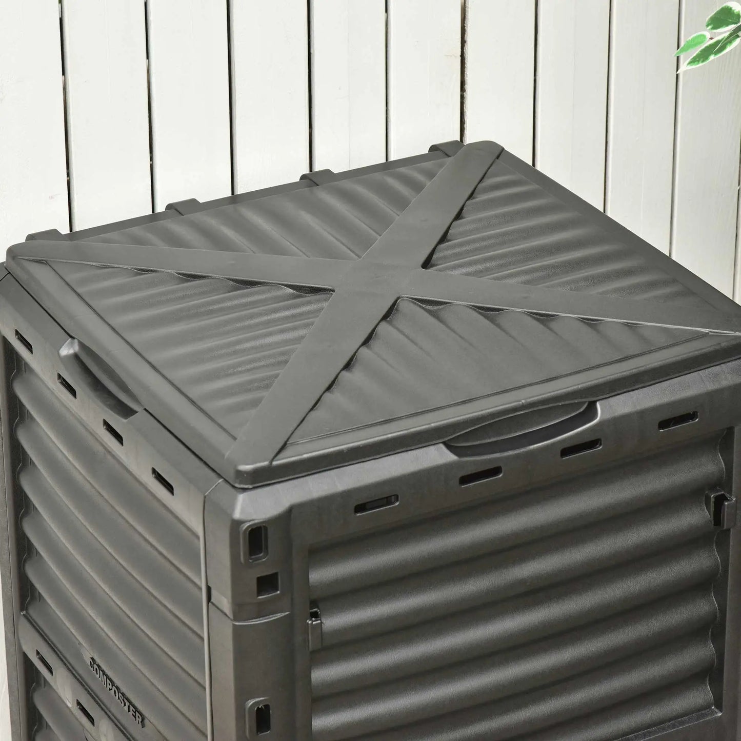 Large Outdoor Compost Bin, 80 Gallon, Easy Assembly, Black Outdoor Compost Bin at Gallery Canada