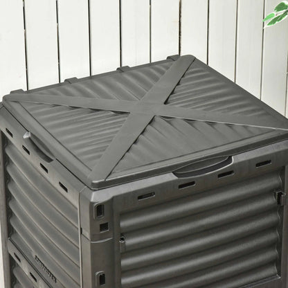 Large Outdoor Compost Bin, 80 Gallon, Easy Assembly, Black Outdoor Compost Bin at Gallery Canada