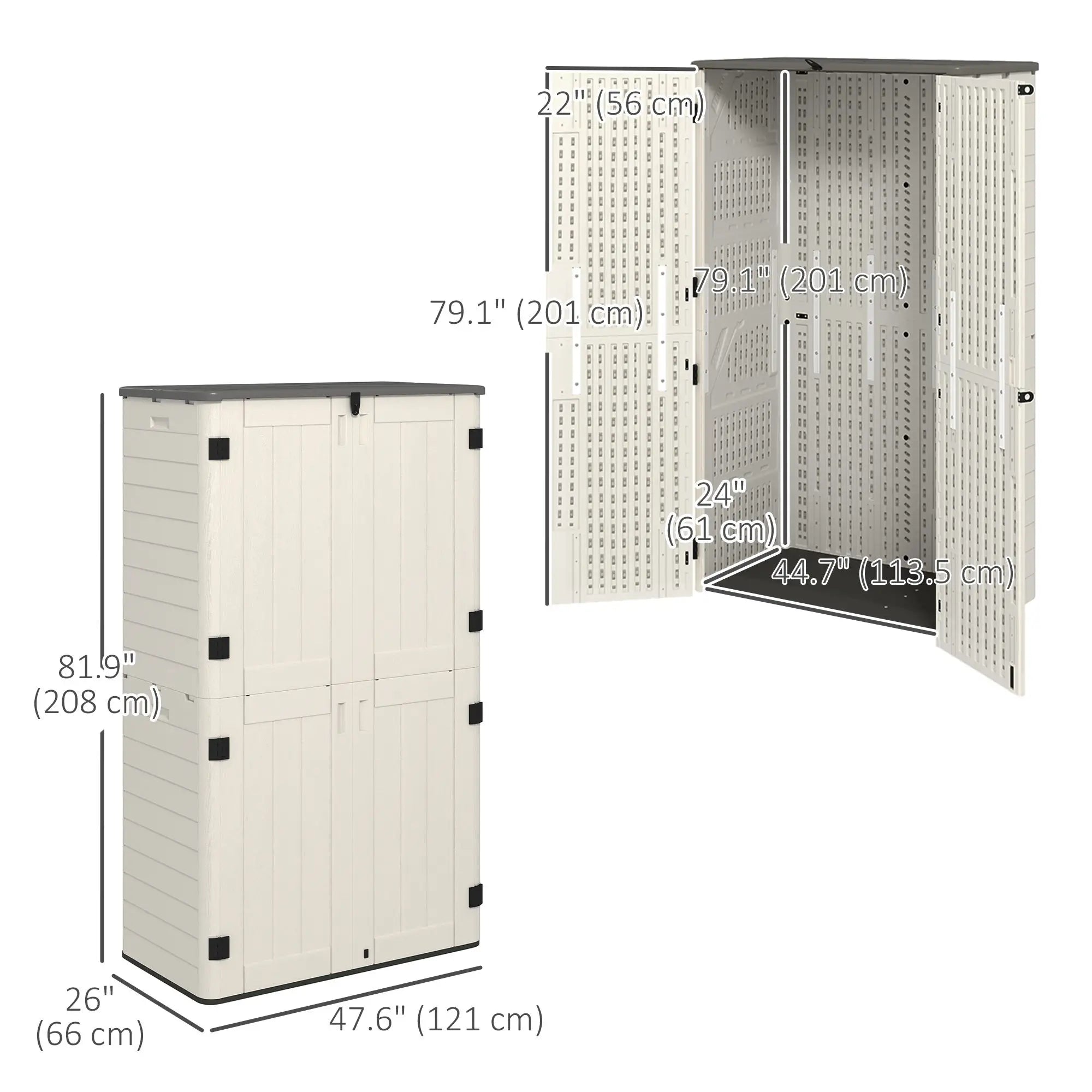 368 Gallon Outdoor Storage Cabinet, Openable Top, Lockable Doors Sheds at Gallery Canada