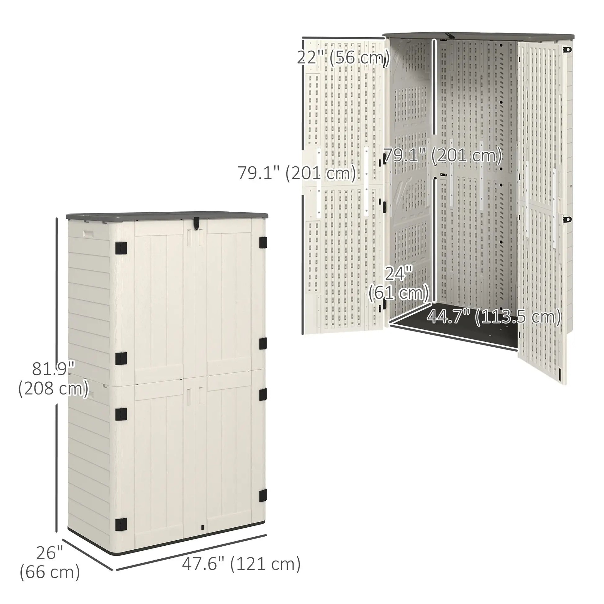 368 Gallon Outdoor Storage Cabinet, Openable Top, Lockable Doors Sheds at Gallery Canada