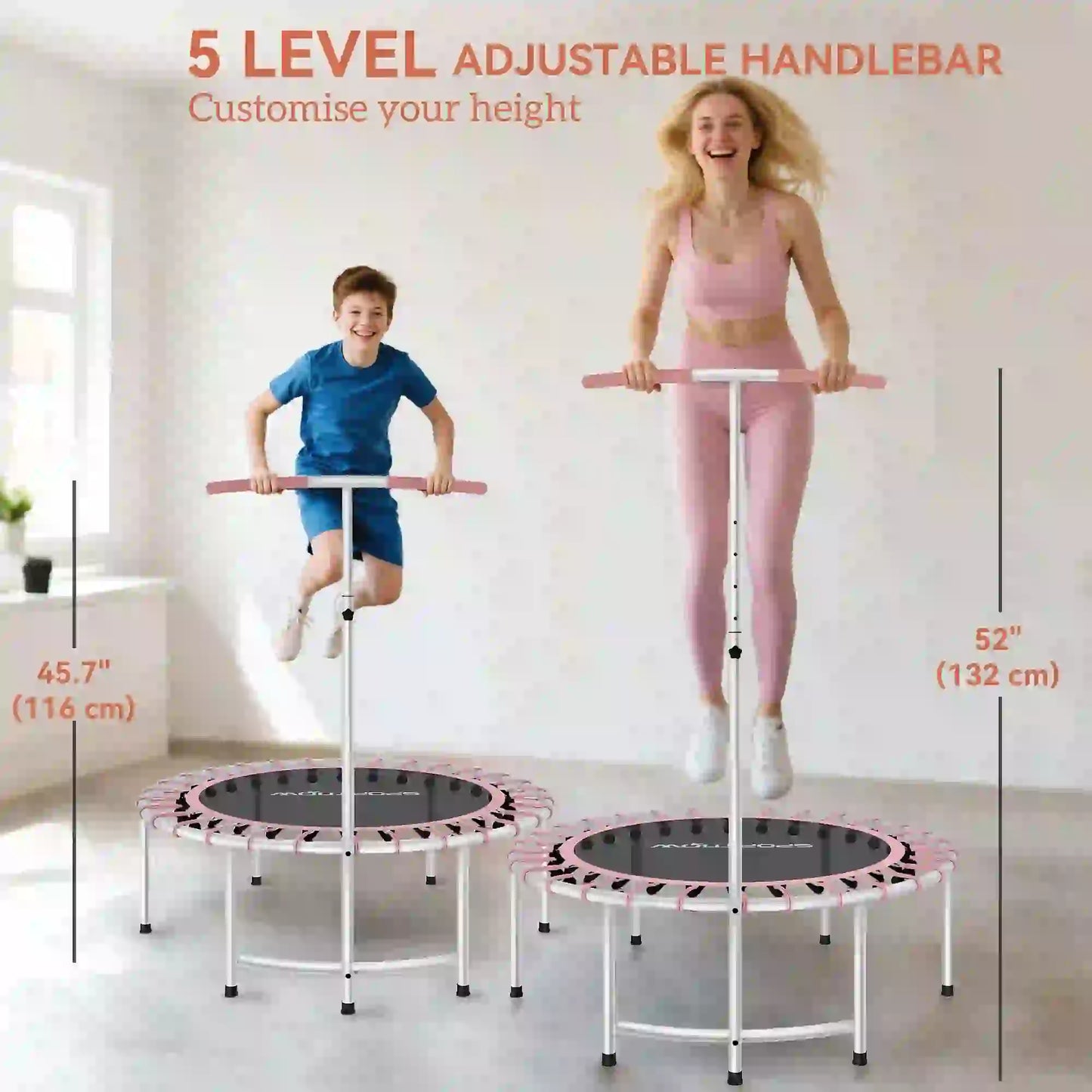 40" Foldable Bungee Rebounder Trampoline, Pink Trampolines at Gallery Canada