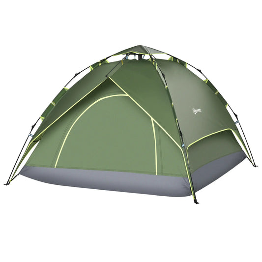 3 Person Camping Tent, 1000mm Waterproof, Dark Green Camping Tents Dark Green at Gallery Canada