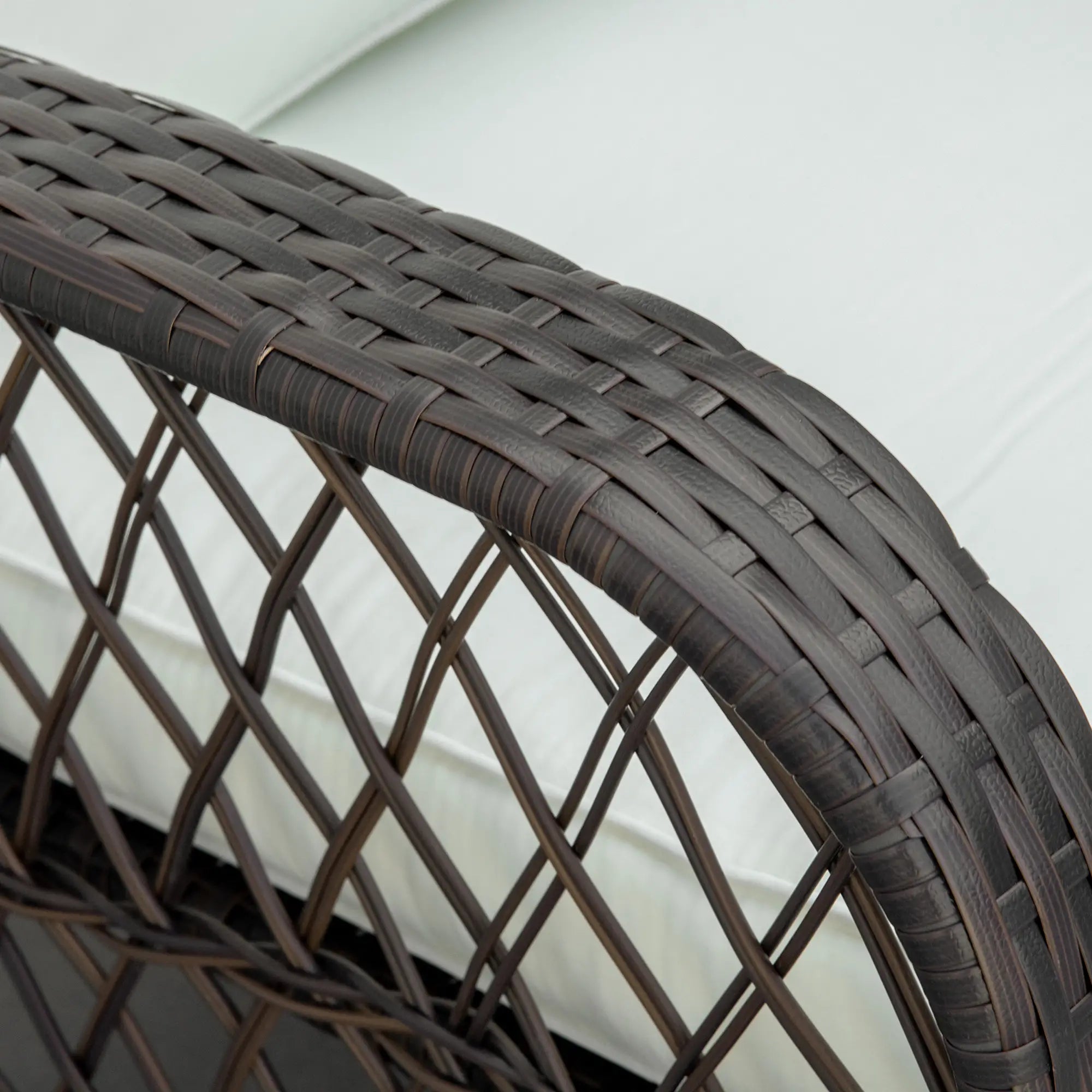 Rattan Rocking Chair, with Cushions, Cream White Outdoor Rocking Chairs at Gallery Canada
