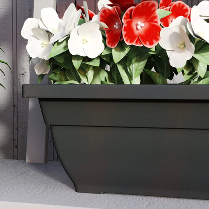 Rectangular Flower Pots, 5 Pack 23 Inches, Window Box Planters, Black Garden Accessories at Gallery Canada
