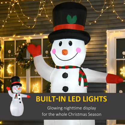 8 Ft Outdoor Lighted Inflatable Christmas Decoration, Waving Snowman Christmas Inflatables at Gallery Canada