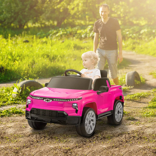12V Chevrolet Silverado EV RST Licensed Kids Car, Pink