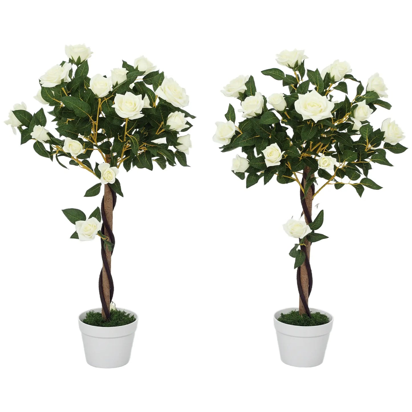3FT White Rose Artificial Plant Set, Fake Plant For Home Decor, White Artificial Trees at Gallery Canada