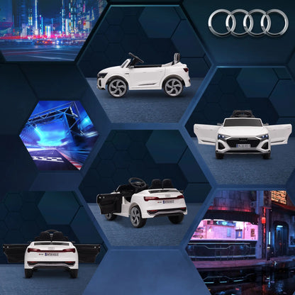 12V Kids Electric Car, Audi Q8 E-Tron Sportback, Remote Control, White Electric Toy Cars at Gallery Canada