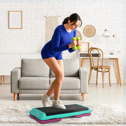 3.9"/5.9"/7.9" Aerobic Stepper, Non-Slip Top, Indoor Outdoor, Multicolour Aerobic Equipment at Gallery Canada