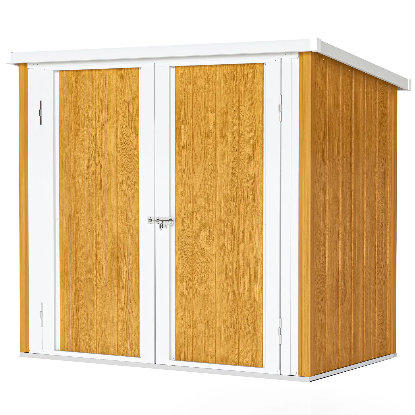 5' x 3' Metal Garden Storage Shed, Double Doors For Backyard Sheds Teak at Gallery Canada