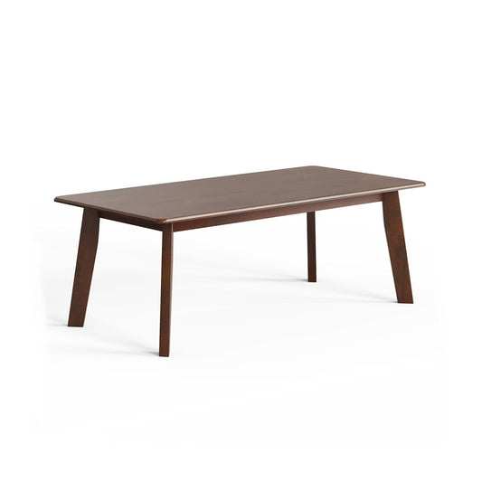 Rectangular Modern Wooden Coffee Table with Rubber Leg, Coffee - Gallery Canada