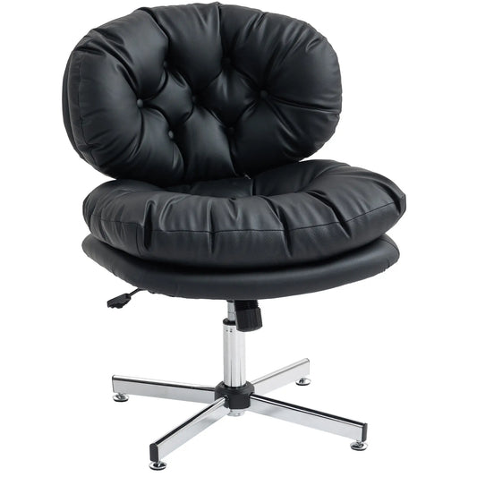 Armless Office Chair, Wide Padded Seat, Adjustable Height, Black Task Chairs Black at Gallery Canada