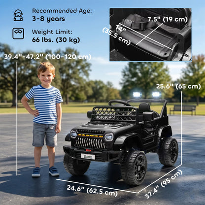 12V Ride On Truck, Electric Car For Kids, Remote Control, Black Electric Toy Cars at Gallery Canada