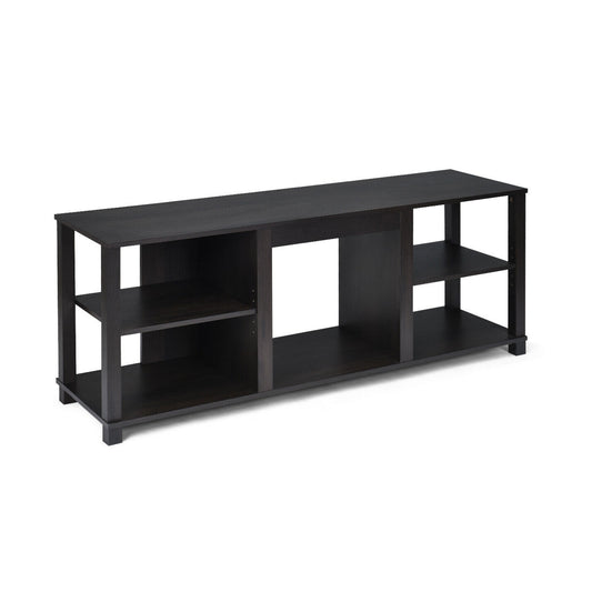 2-Tier TV Cabinet Console, Adjustable Shelves, Black Entertainment Centers & TV Stands Black at Gallery Canada