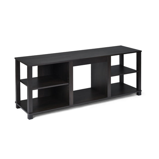 2-Tier TV Cabinet Console, Adjustable Shelves, Black Entertainment Centers & TV Stands Black at Gallery Canada