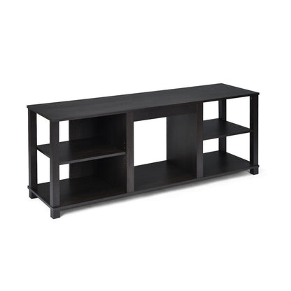2-Tier TV Storage Cabinet Console with Adjustable Shelves, Black Entertainment Centers & TV Stands at Gallery Canada