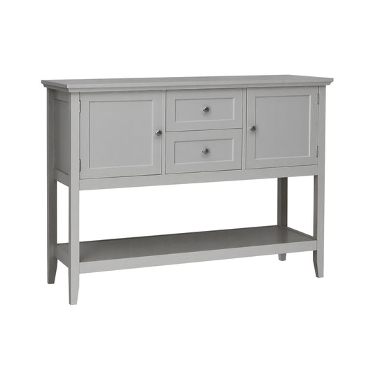 Wooden Sideboard Buffet Console Table with Drawers and Storage, Gray Console Tables Gray at Gallery Canada