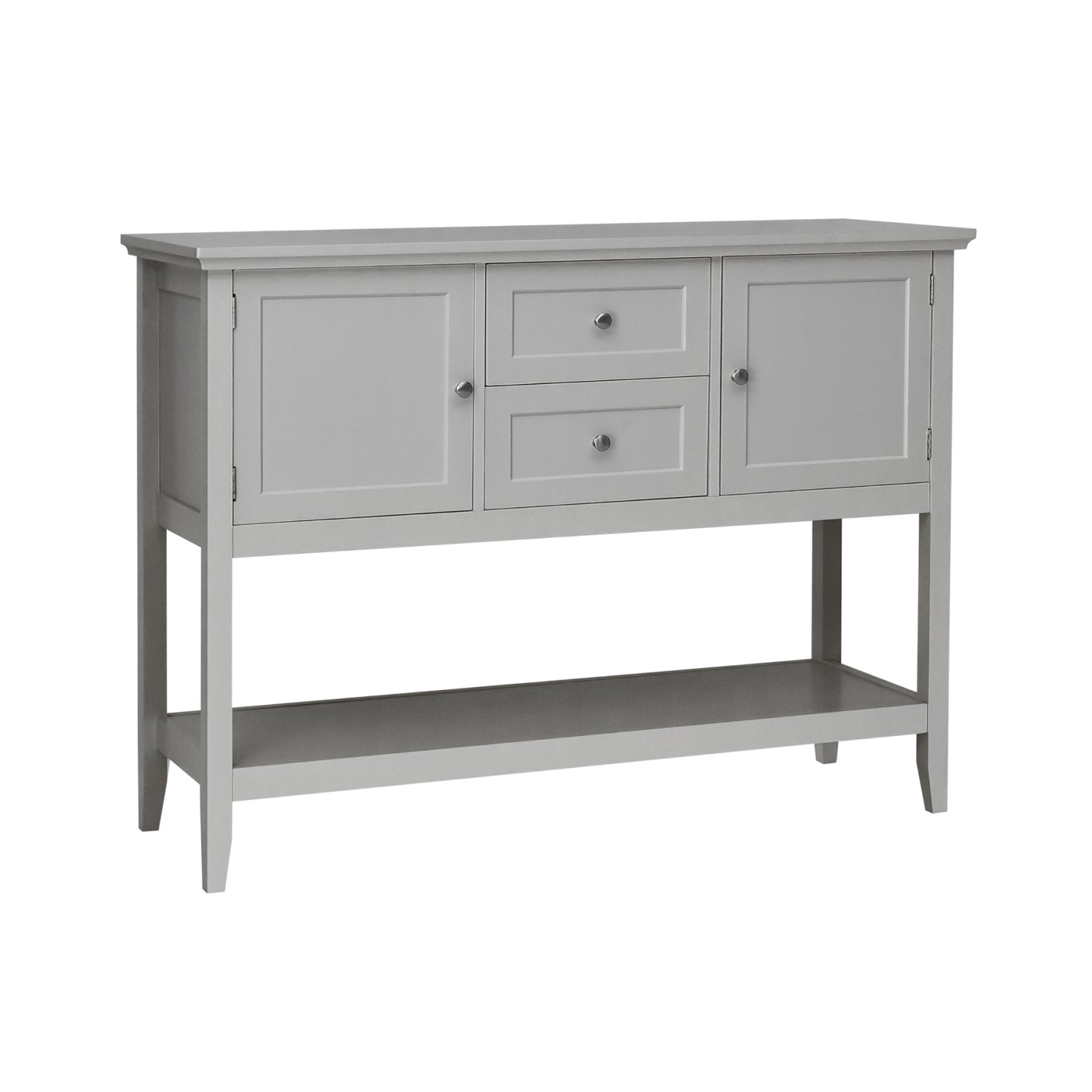 Wooden Sideboard Buffet Console Table with Drawers and Storage, Gray Console Tables at Gallery Canada
