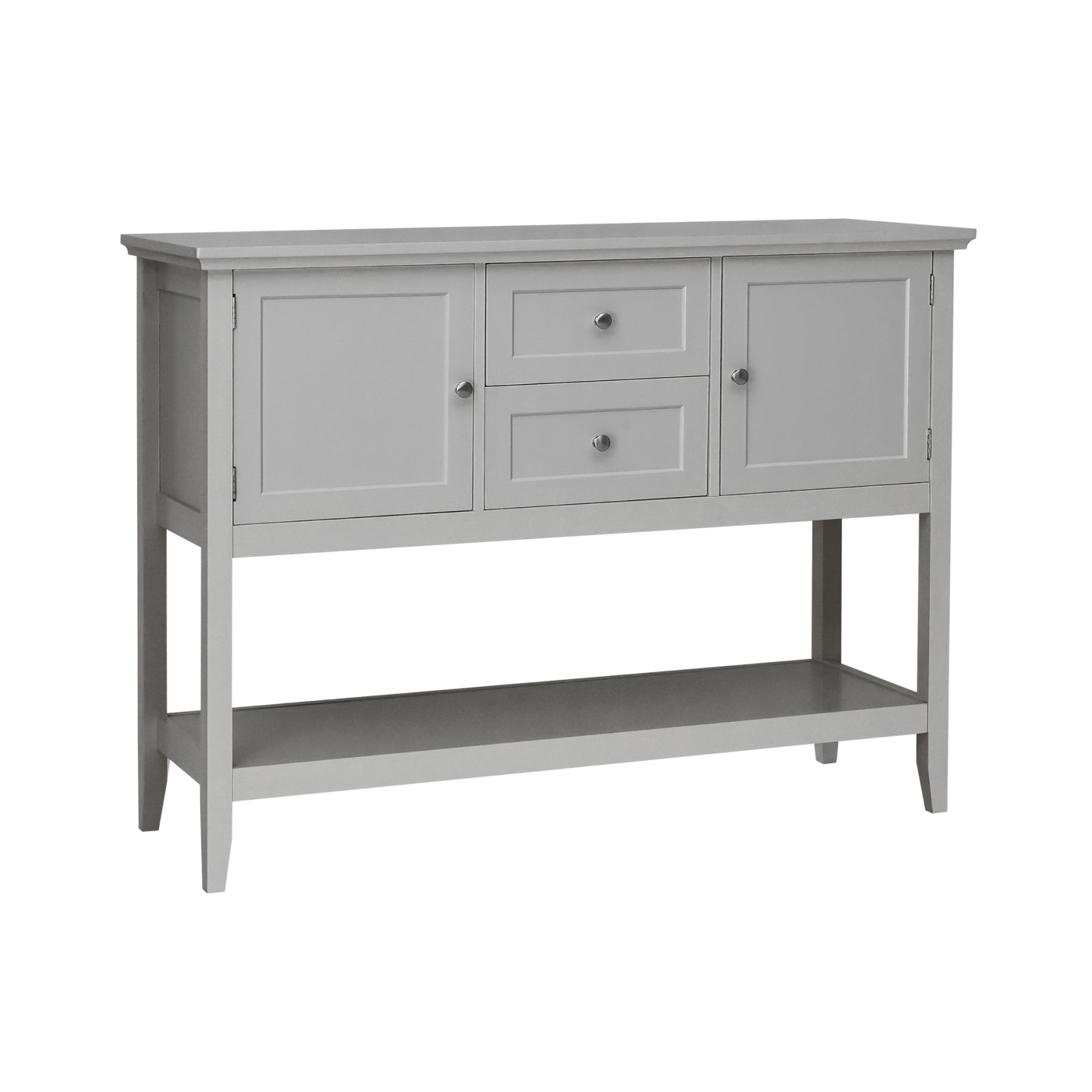 Wooden Sideboard Buffet Console Table with Drawers and Storage, Gray Console Tables at Gallery Canada