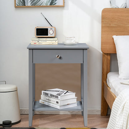 Set of 2 Wooden Bedside Sofa Table, Gray End & Side Tables at Gallery Canada