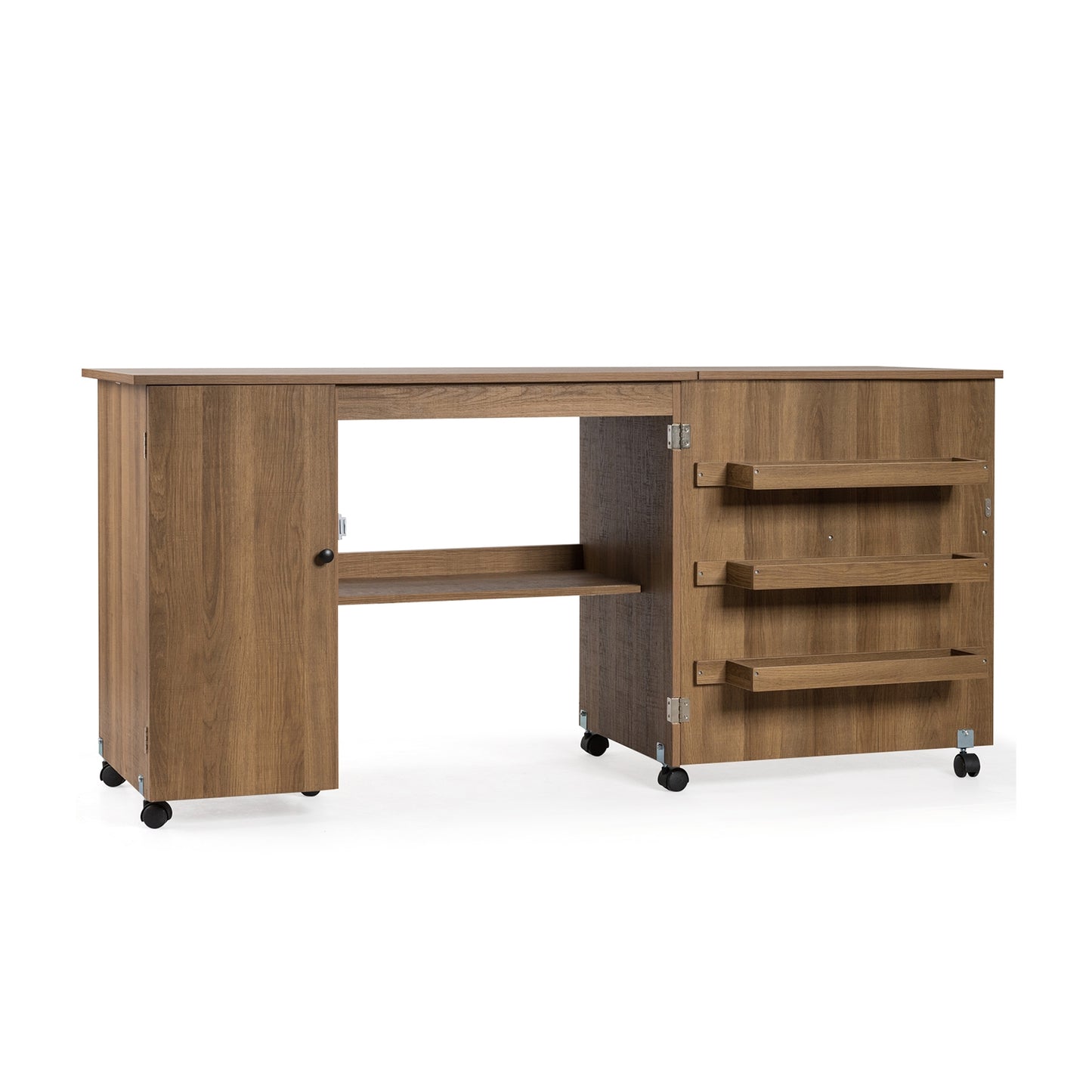 Folding Sewing Table, Storage Cabinet, Craft Cart With Wheels, Natural Sewing Tables at Gallery Canada