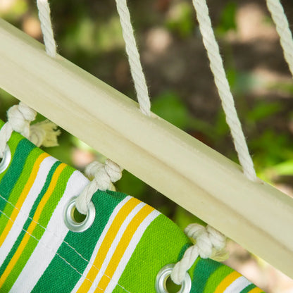 75" Outdoor Hammock, Striped Camping Bed w/ Pillow, Green Camping Hammocks at Gallery Canada