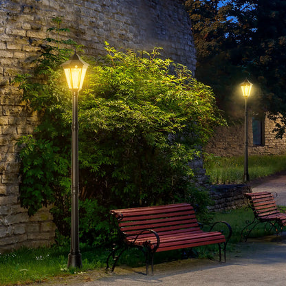 77 Solar Lamp Post Light, Motion Activated, Adjustable Brightness, Black Solar Post Lamps at Gallery Canada