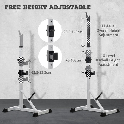 2-Piece Barbell Rack, 53.5"-69.3" Adjustable, 440LBS Capacity Power Towers at Gallery Canada