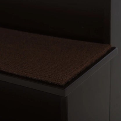 4-Level Wooden Pet Stairs, Non-Slip Carpet, Dark Coffee Dog Stairs at Gallery Canada