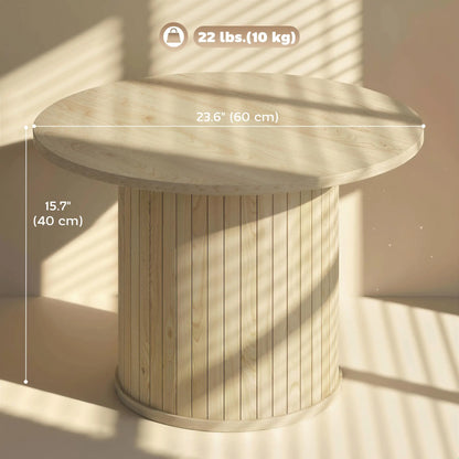 Round Coffee Table, 24", Natural Wood Coffee Tables at Gallery Canada