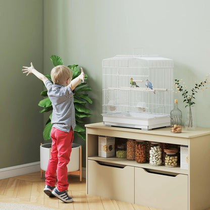 23" Bird Cage, Finches Canaries Parrot, White Bird Cages at Gallery Canada