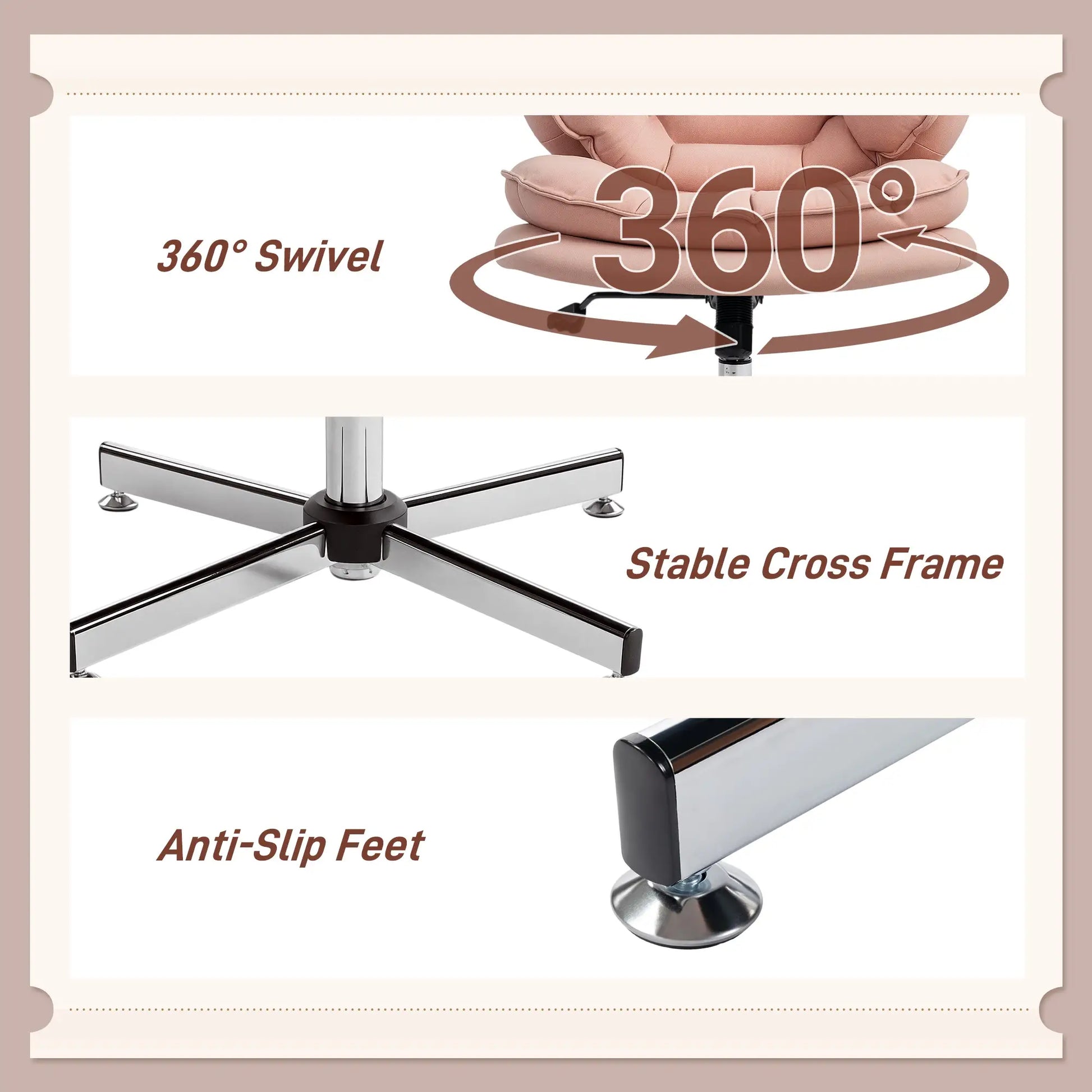 Criss Cross Chair, Armless Wide Office Chair, Tilting, No Wheels, Pink Task Chairs at Gallery Canada