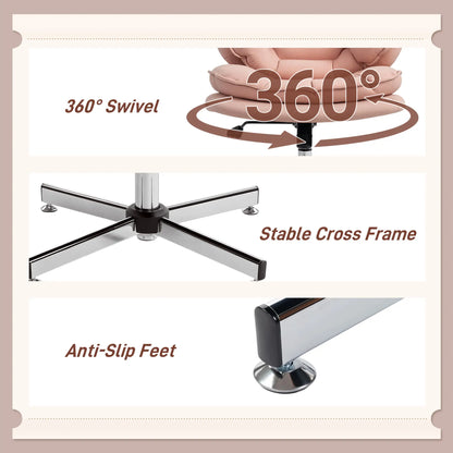 Criss Cross Chair, Armless Wide Office Chair, Tilting, No Wheels, Pink Task Chairs at Gallery Canada