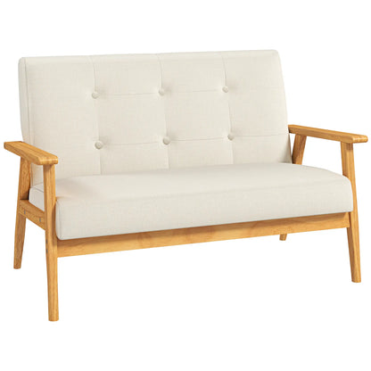 45" 2 Seat Sofa, Upholstered Two Seater Couch, Beige 2-Seater Sofas at Gallery Canada
