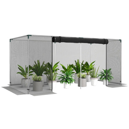 Galvanized Steel Crop Cage, Plant Protection Tent, 8' x 4', Black Greenhouses at Gallery Canada