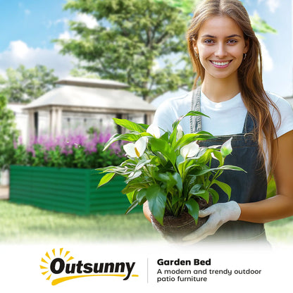 8' x 4' x 2' Raised Garden Bed, Galvanized Planter Box, Green Raised Garden Beds at Gallery Canada