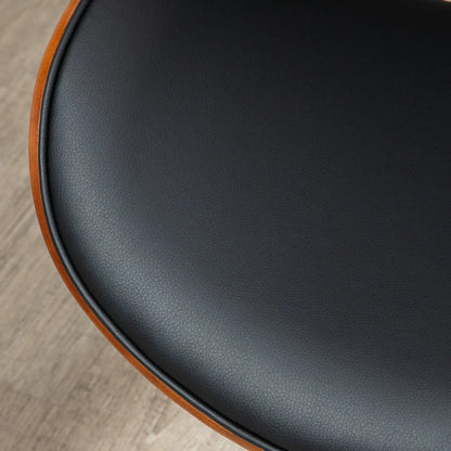 Faux Leather Bentwood Office Chair, 360 Swivel Wheels, Adjustable Height, Black Task Chairs at Gallery Canada