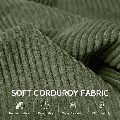 3 Seater Sofa, 83.5" Upholstered Couch, Pocket Spring, 2 Cushions, Green 3-Seater Sofas at Gallery Canada