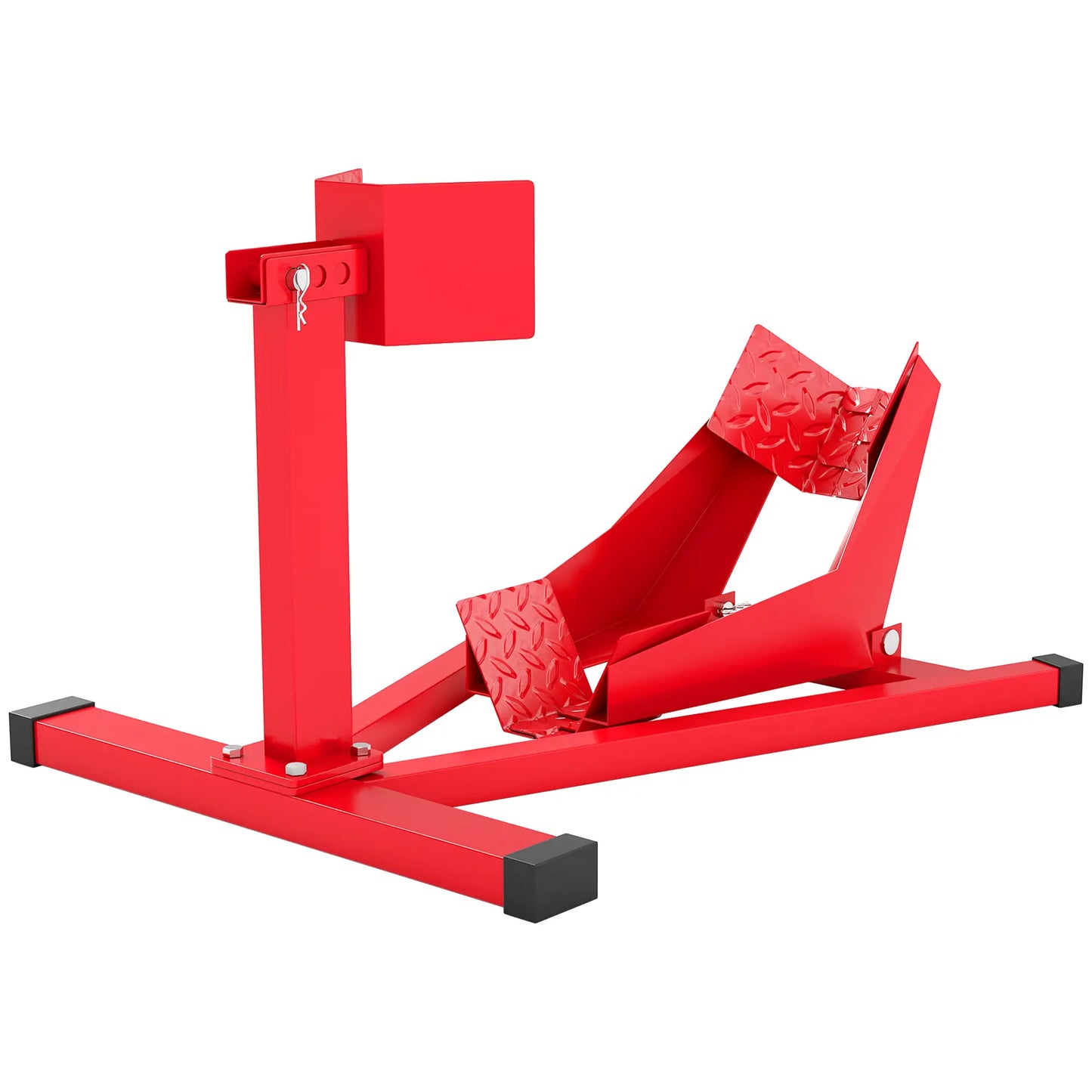 Motorcycle Wheel Chock, 660 lbs Capacity, Heavy Duty Steel, 14"-21" Wheels, Red Bike Parking Stands Red at Gallery Canada