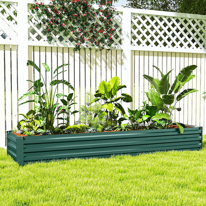 8'x2'x1' Galvanized Raised Bed, Elevated Planter Box, Green Raised Garden Beds at Gallery Canada