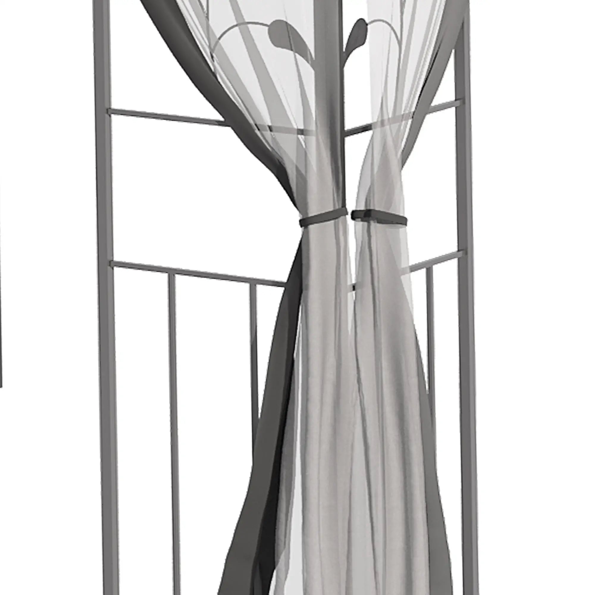 10'x10' Steel Patio Gazebo, Grey Gazebos at Gallery Canada