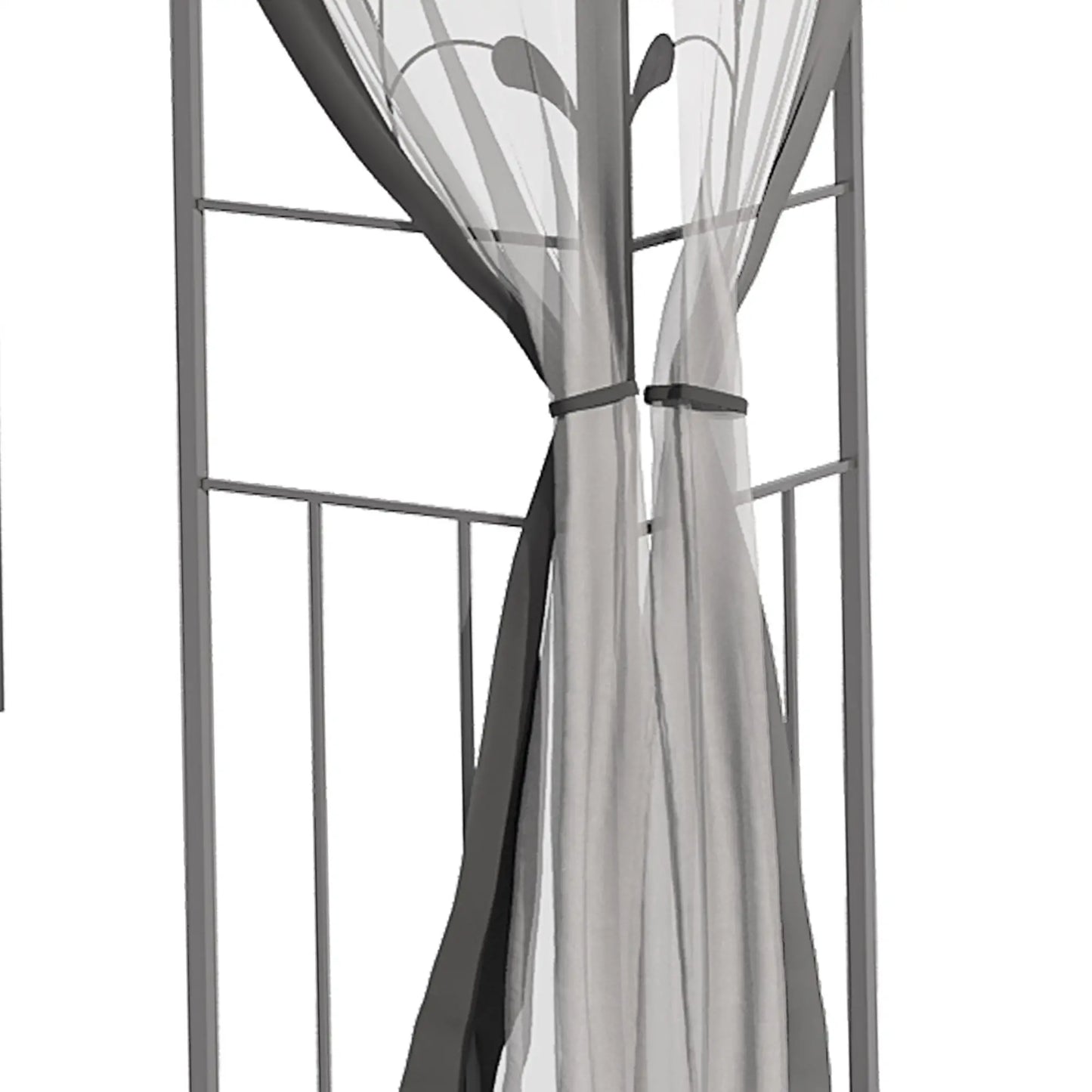 10'x10' Steel Patio Gazebo, Grey Gazebos at Gallery Canada