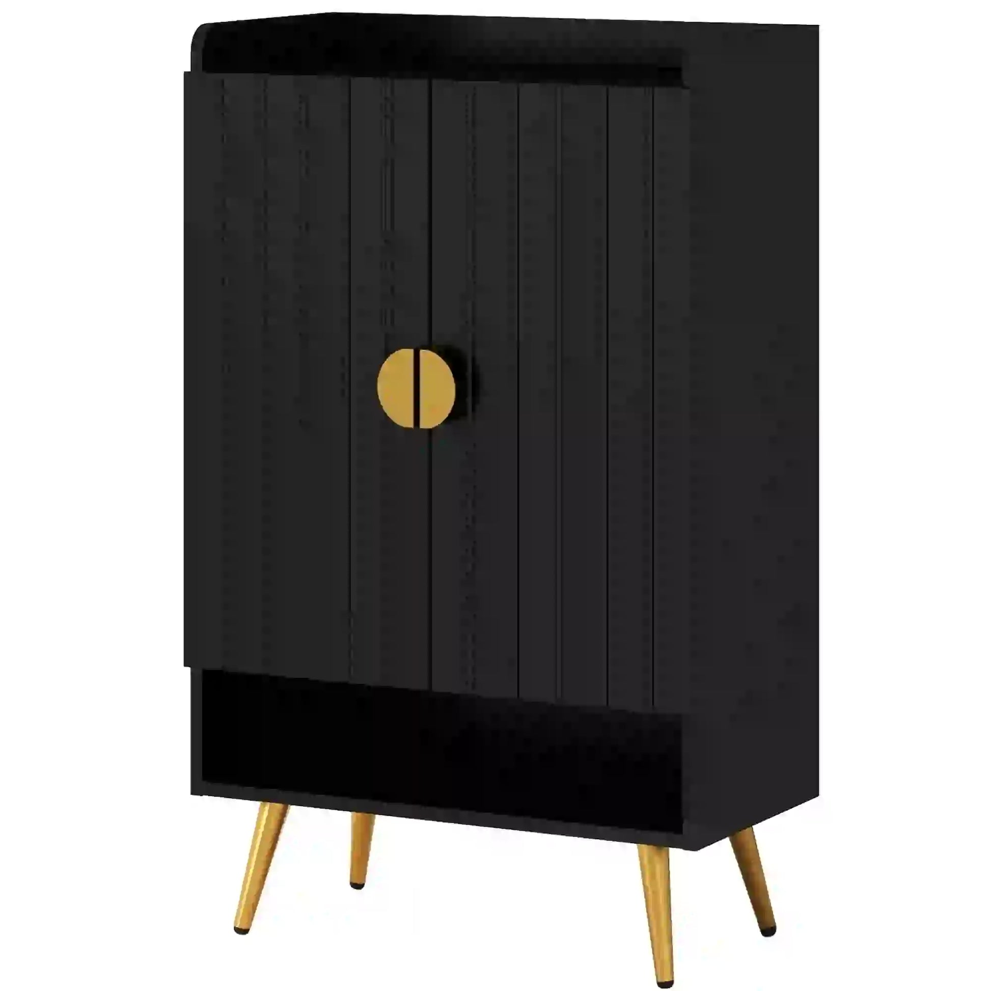 Narrow Shoe Storage Cabinet, Adjustable Shelves for 15 Pairs, Black Shoe Storage Cabinets & Racks at Gallery Canada