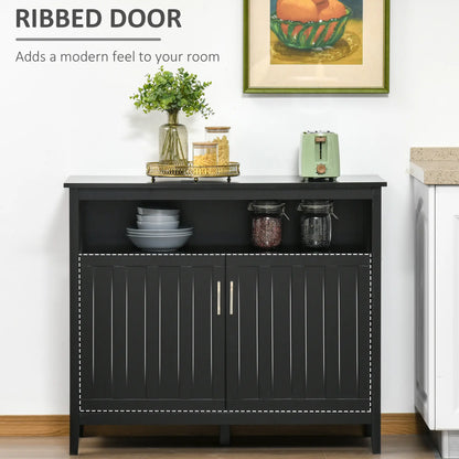 Sideboard Buffet, 2 Doors, Adjustable Shelves, Kitchen Dining, Black Bar Cabinets at Gallery Canada