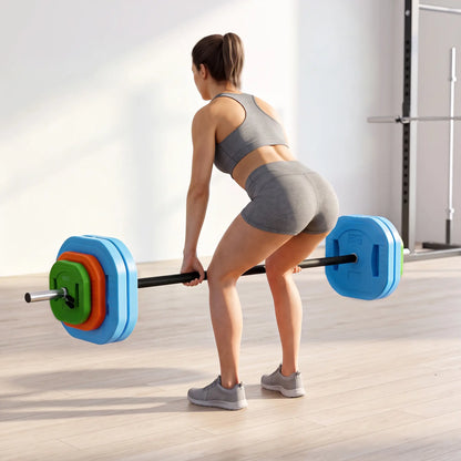66lbs Adjustable Barbell Weight Set, Barbell Bar, Weight Plates