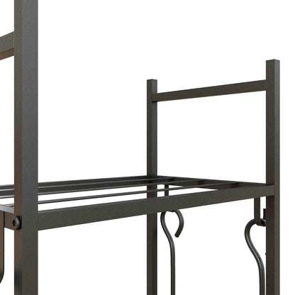 4-Tier Firewood Rack With Wheels, 4 Tools, Powder-Coated Steel Firewood Racks at Gallery Canada